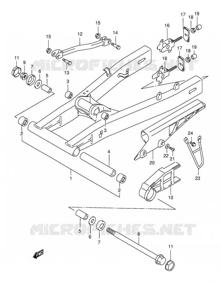 SWINGARM Suzuki MOTO 750 GSX-F 1998  GSX750FW(E2)
