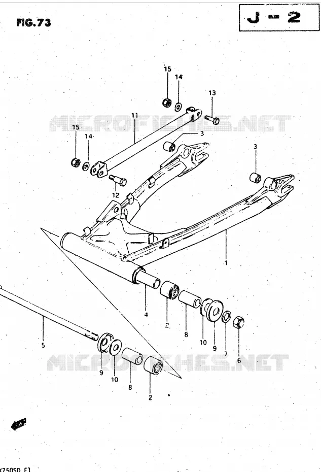 SWINGARM Suzuki MOTO 750 GSX-S 1983  GSX750SD(E1)