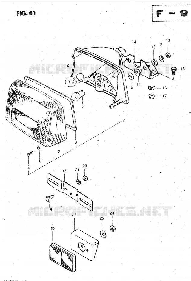 TAIL LIGHT (E17) Suzuki MOTO 750 GSX-S 1982  GSX750SZ(E1)