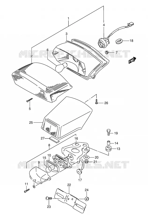 TAIL LIGHT Suzuki MOTO 600 GSX-F 1997  GSX600FV(E2)