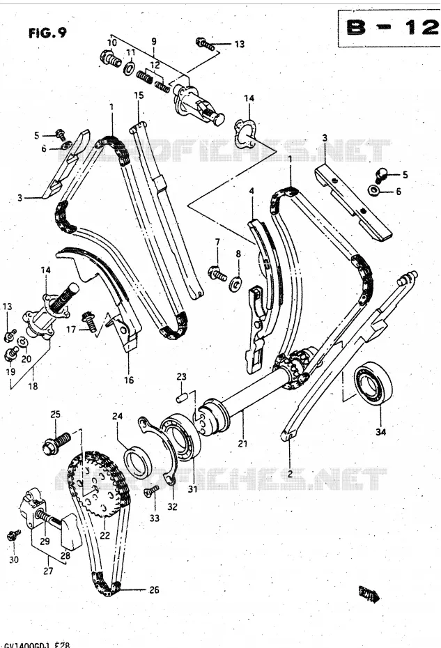 TIMING Suzuki MOTO 1400 CAVALCADE 1987  GV1400GDH(DG-DJ/CJ)