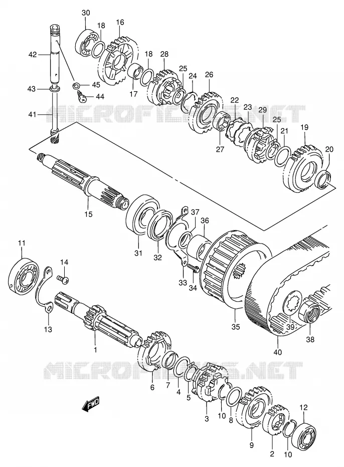 TRANSMISSION Suzuki MOTO 650 SAVAGE 2000  LS650PY(E2)