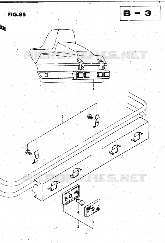 TRAVEL TRUNK MARKER LAMP SET (OPTIONAL) Suzuki MOTO 1400 CAVALCADE 1987  GV1400GDH(DG-DJ/CJ)