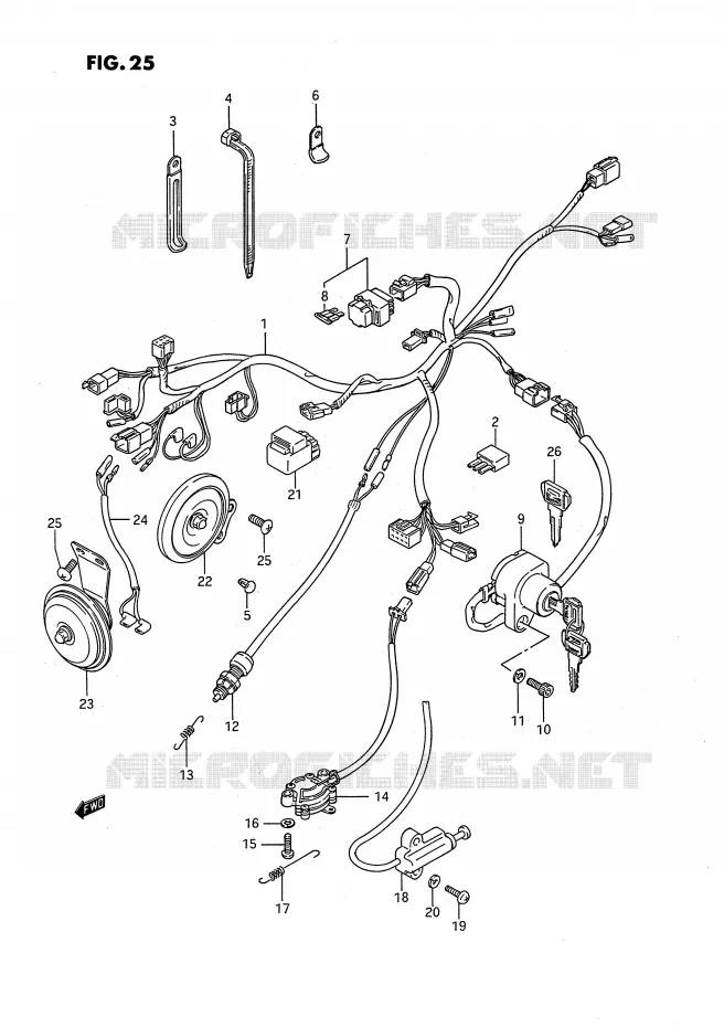 WIRING HARNESS (MODEL G/J/K/L/M) Suzuki MOTO 650 SAVAGE 1986  LS650PG(E2)