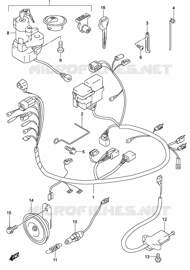 WIRING HARNESS Suzuki MOTO 250 MARAUDER 2002  GZ250K2(P34)