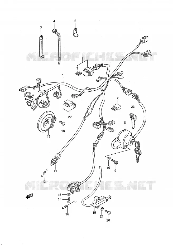 WIRING HARNESS Suzuki MOTO 650 BOULEVARD 1991  LS650M(E28)