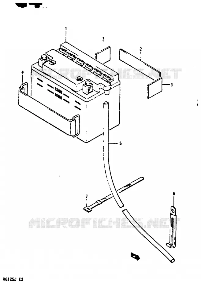 BATTERY Suzuki MOTO 125 RG 1988  RG125AJ(G/H/J)