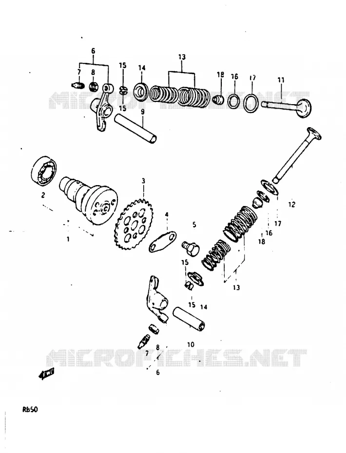 CAM SHAFT Suzuki MOTO 50 Autres-modeles 1987  RB50H