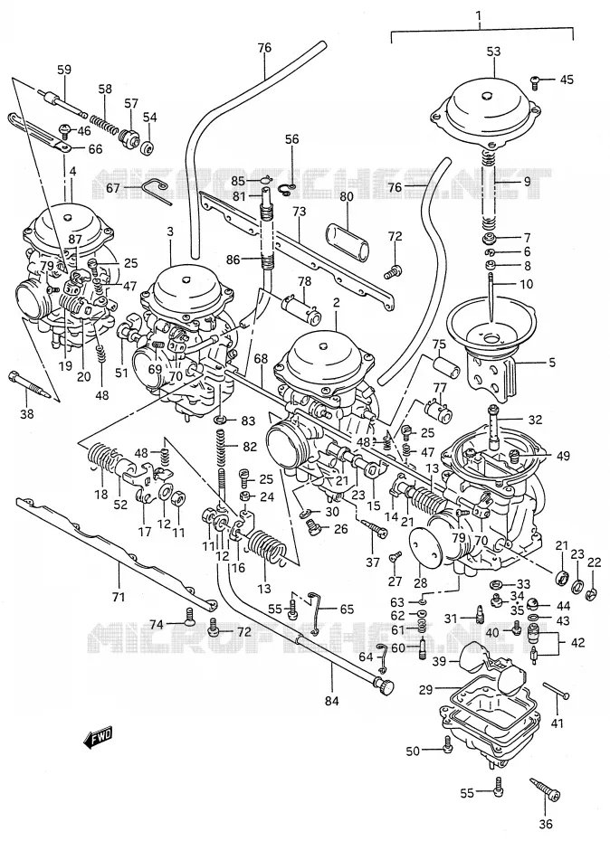 CARBURETOR (MODEL K) Suzuki MOTO 600 GSX-F 1992  GSX600FN(E28)