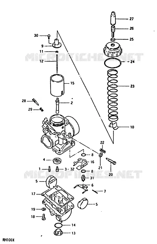 CARBURETOR Suzuki MOTO 100 RM 1996  RM100T(N/T/X)
