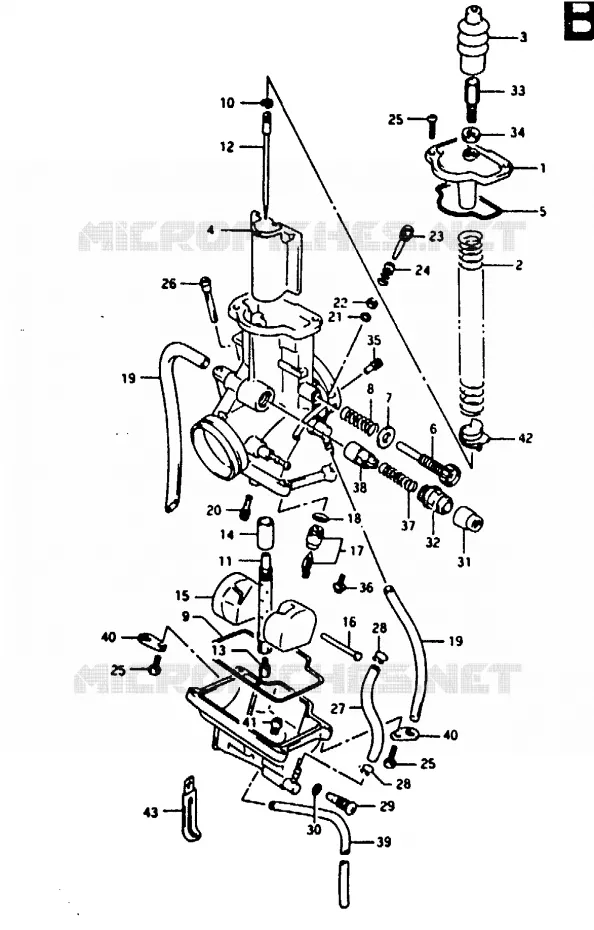 CARBURETOR Suzuki MOTO 125 RG 1993  RG125FUP(N/P/R)