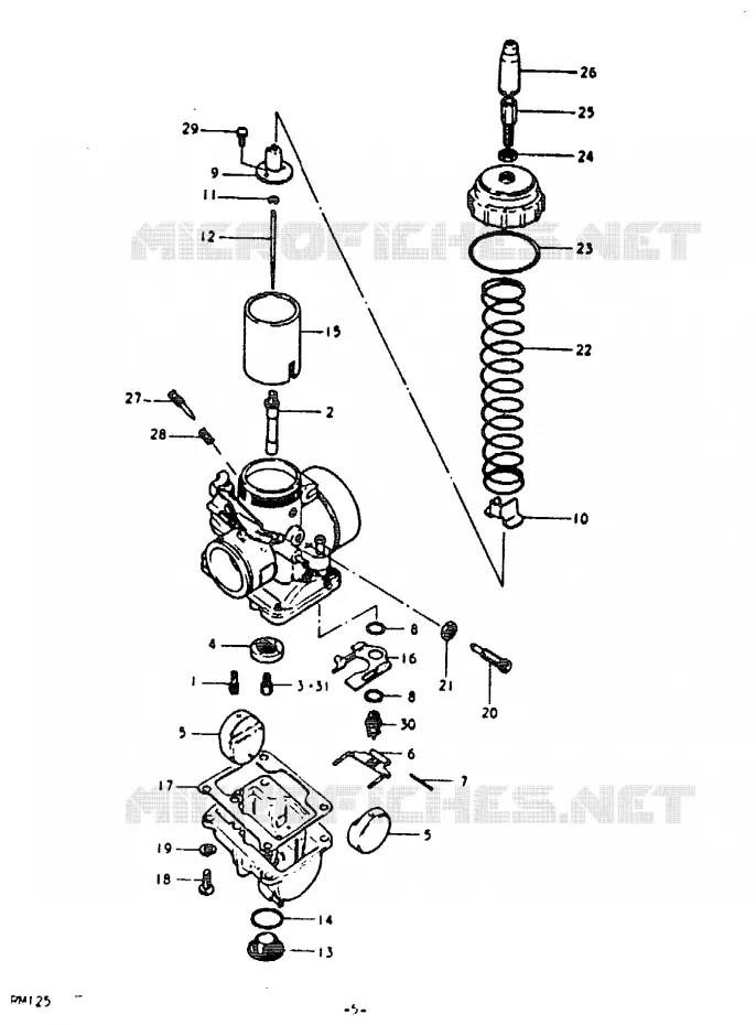 CARBURETOR Suzuki MOTO 125 RM 1979  RM125N