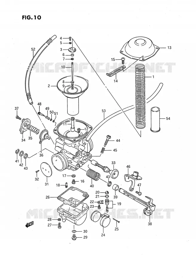 CARBURETOR Suzuki MOTO 650 SAVAGE 1991  LS650PM(E2)