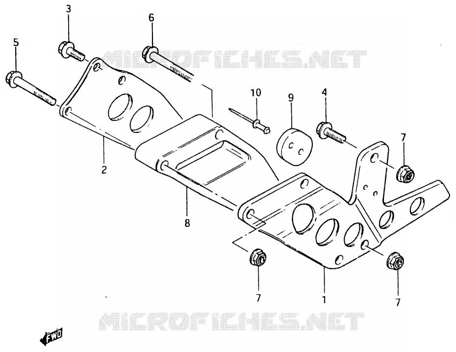 CHAIN GUIDE (MODEL E) Suzuki MOTO 500 RM 1984  RM500E(D/E)