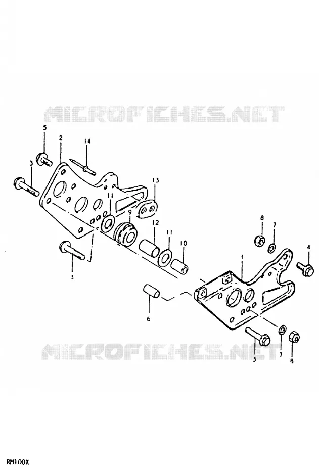 CHAIN GUIDE (RM100T) Suzuki MOTO 100 RM 1996  RM100T(N/T/X)