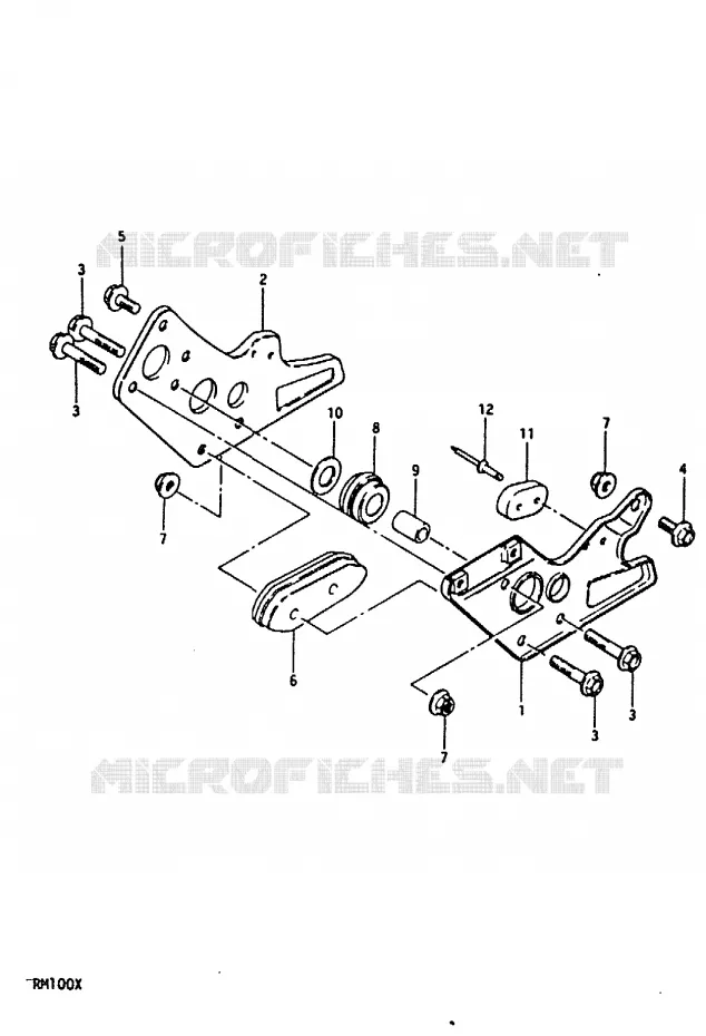 CHAIN GUIDE (RM100X) Suzuki MOTO 100 RM 1996  RM100T(N/T/X)
