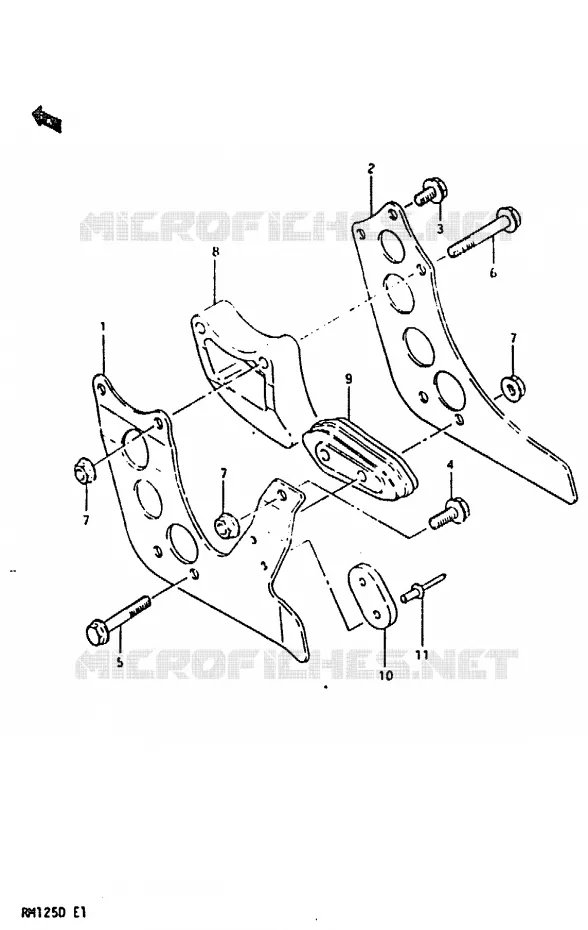 CHAIN GUIDE Suzuki MOTO 125 RM 1983  RM125D