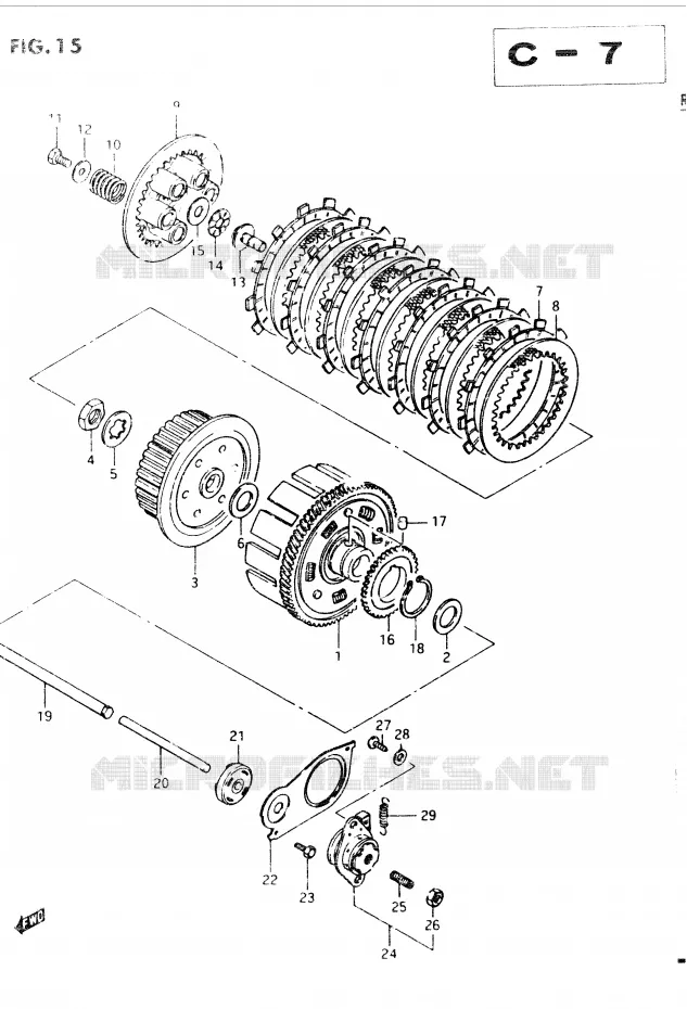 CLUTCH Suzuki MOTO 400 GSX 1985  GSX400SF(E2)