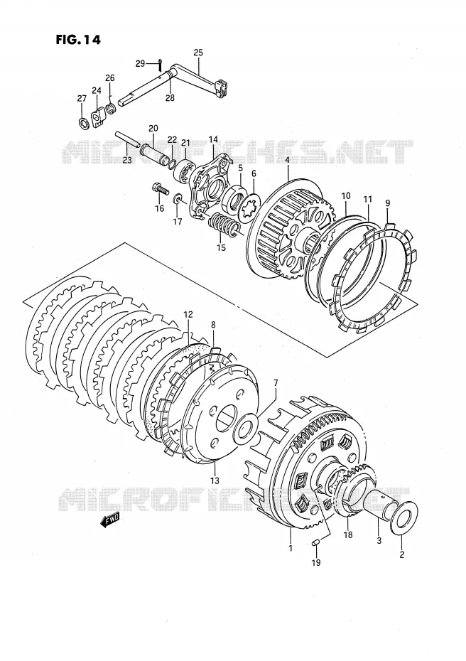 CLUTCH Suzuki MOTO 650 SAVAGE 1989  LS650PK(E2)