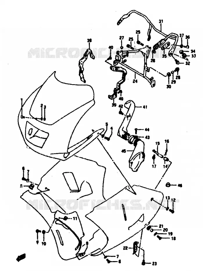 COWLING FITTING SET Suzuki MOTO 250 RG 1991  RGV250LM