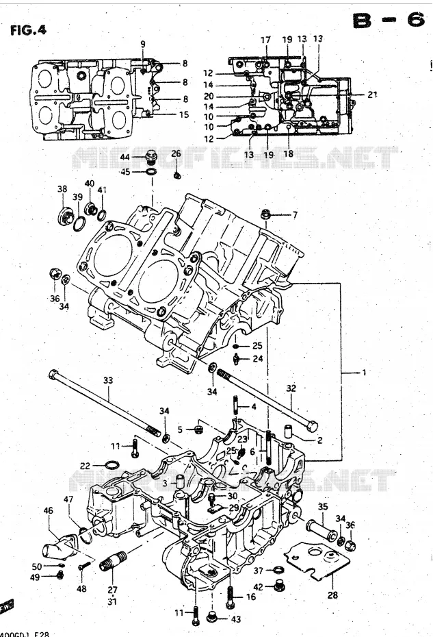CRANKCASE Suzuki MOTO 1400 CAVALCADE 1986  GV1400GDG(DG-DJ/CJ)