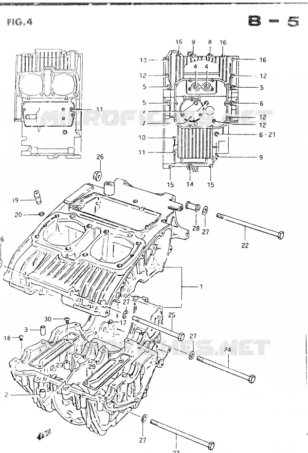 CRANKCASE Suzuki MOTO 400 GSX 1985  GSX400SF(E2)