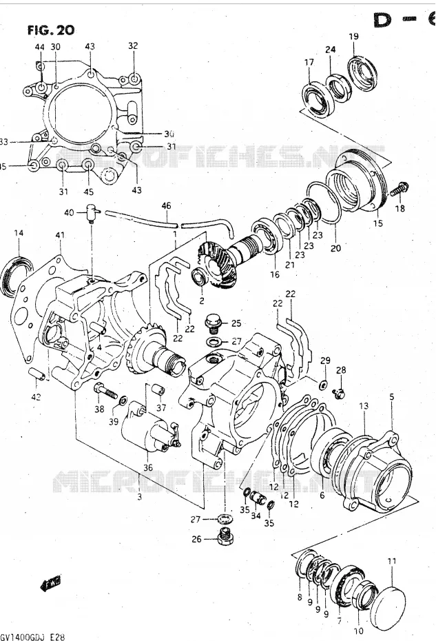 DRIVESHAFT Suzuki MOTO 1400 CAVALCADE 1986  GV1400GDG(DG-DJ/CJ)