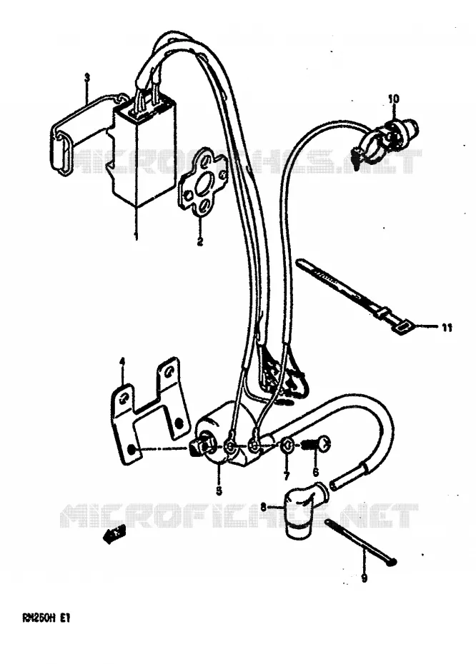 ELECTRICAL (MODEL H) Suzuki MOTO 250 RM 1986  RM250G(G/H)