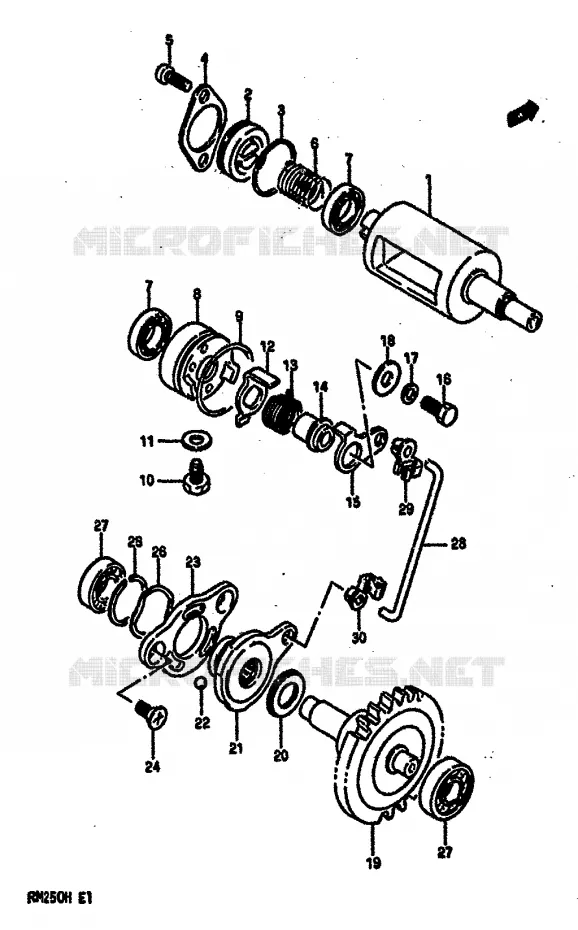 EXHAUST VALVE (MODEL G) Suzuki MOTO 250 RM 1987  RM250H(G/H)