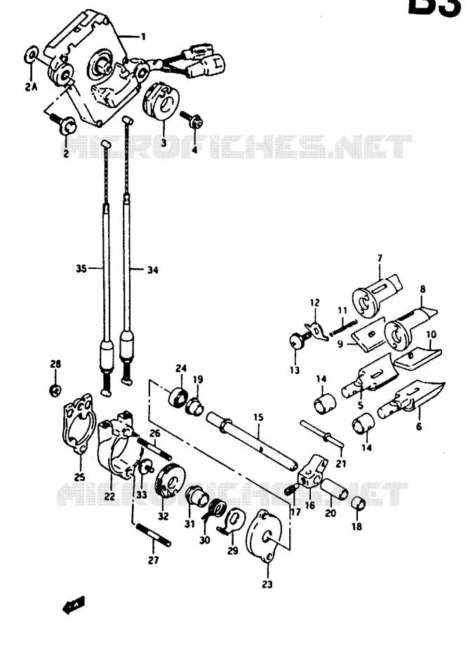 EXHAUST VALVE (MODEL N/P) Suzuki MOTO 125 RG 1994  RG125FUR(N/P/R)