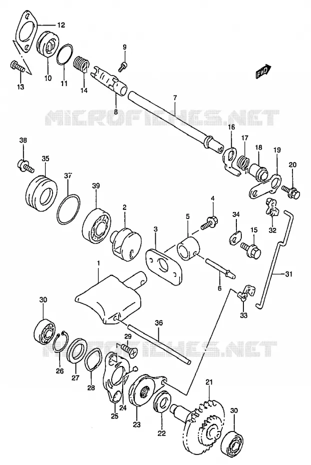 EXHAUST VALVE (MODEL W) Suzuki MOTO 250 RM 2000  RM250Y(T/V/W/X/Y)