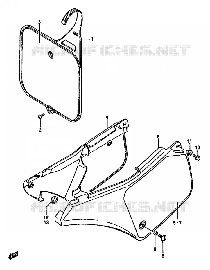 FAIRING Suzuki MOTO 125 RM 1988  RM125J(G/H/J)
