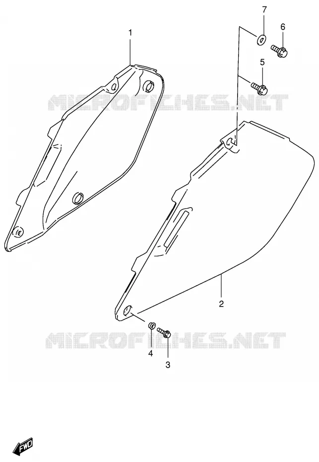 FAIRING Suzuki MOTO 125 RM 1999  RM125X(E2)