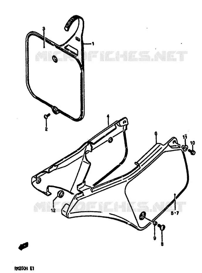 FAIRING Suzuki MOTO 250 RM 1986  RM250G(G/H)