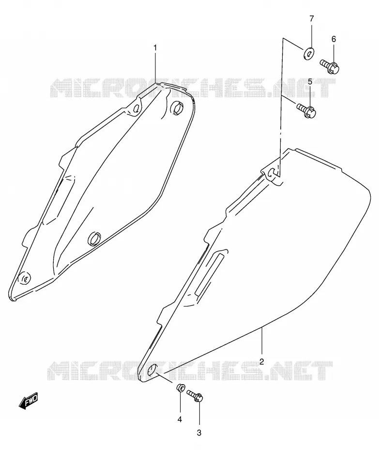 FAIRING Suzuki MOTO 250 RM 1996  RM250T(E3/E28)