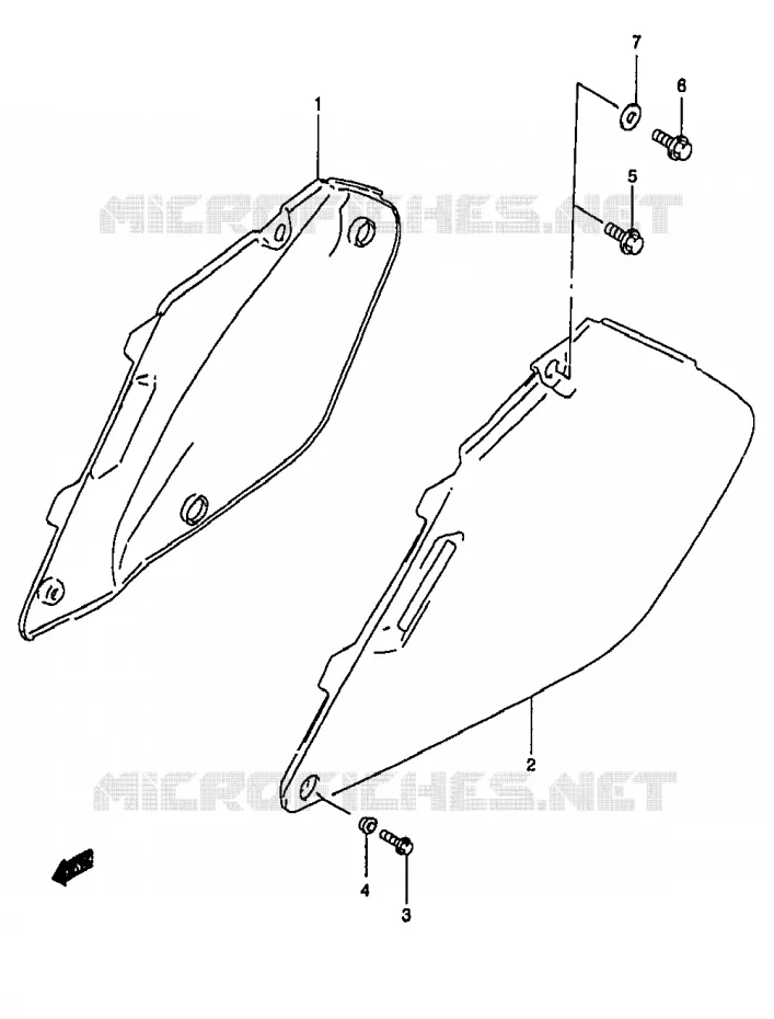 FAIRING Suzuki MOTO 250 RM 2000  RM250Y(T/V/W/X/Y)