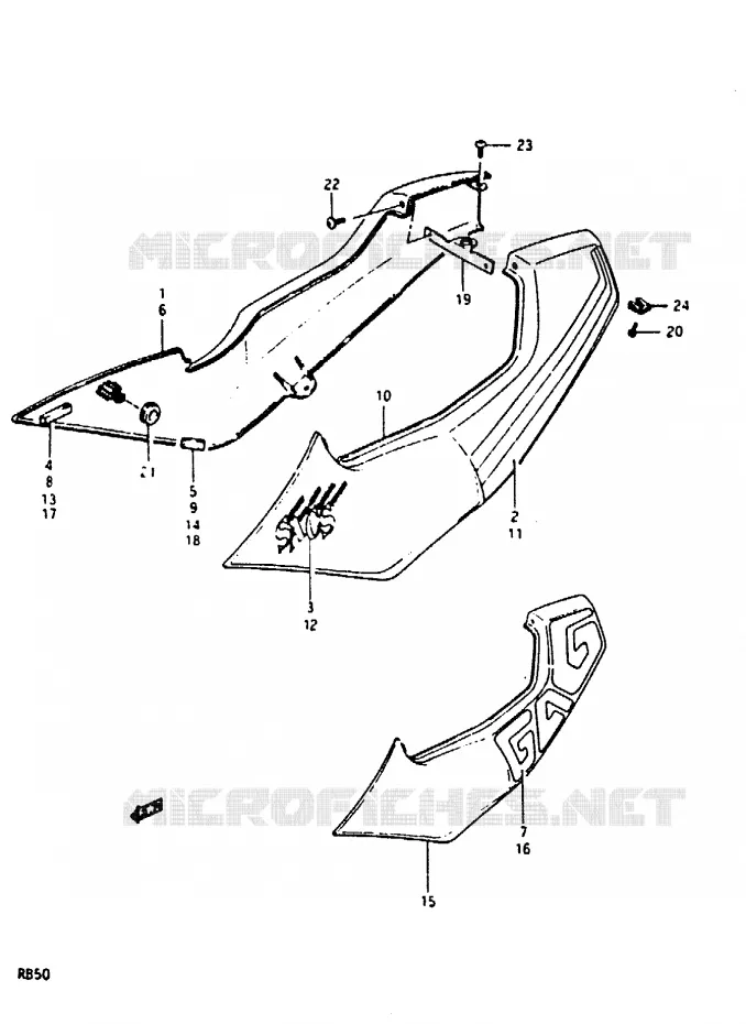 FAIRING Suzuki MOTO 50 Autres-modeles 1987  RB50H