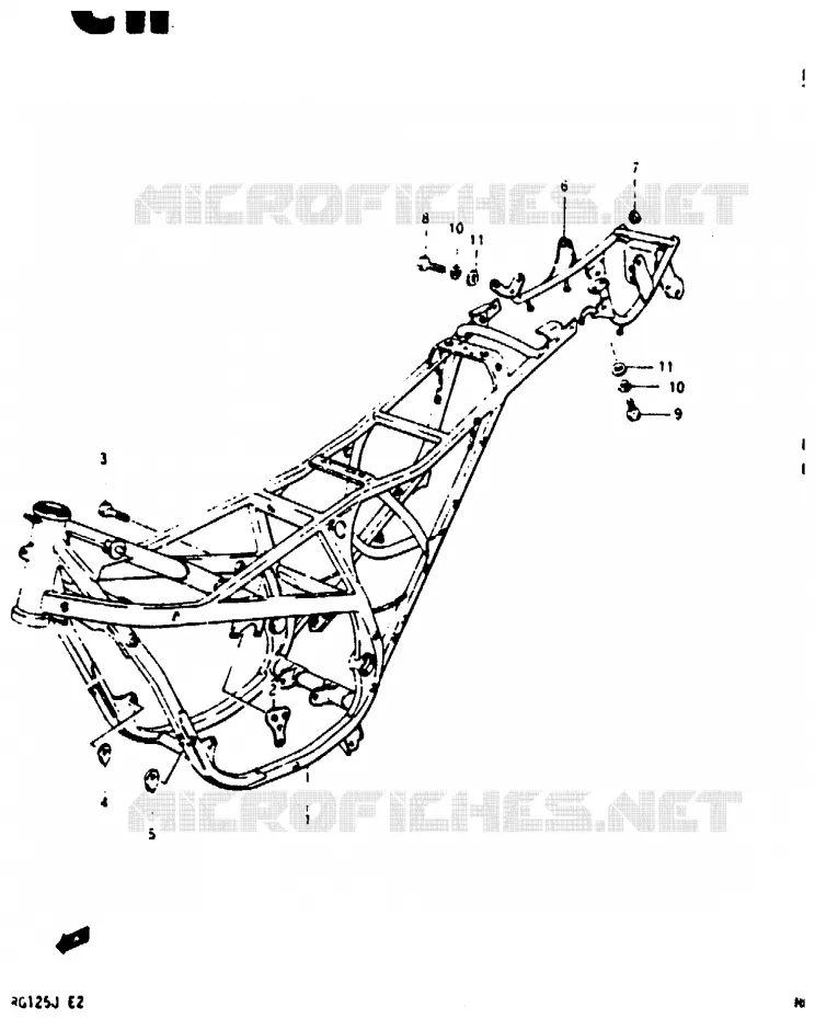 FRAME Suzuki MOTO 125 RG 1987  RG125UCH(G/H/J)