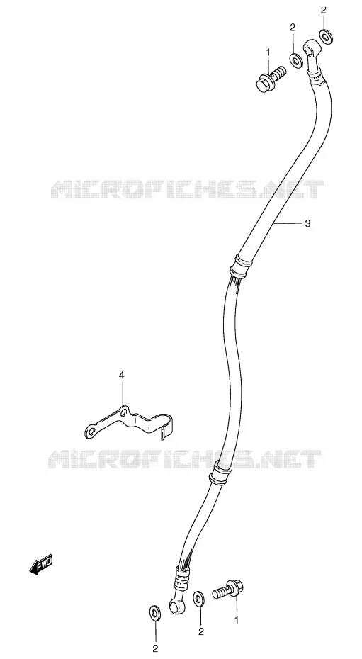 FRONT BRAKE HOSE Suzuki MOTO 50 RG 1994  RG50R(E6)