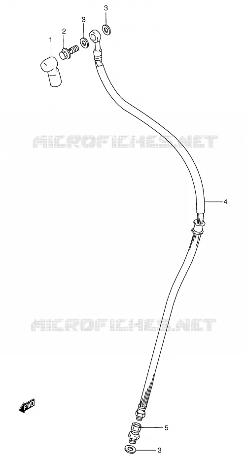 FRONT BRAKE HOSE Suzuki MOTO 80 RG 1991  RG80M(E4)