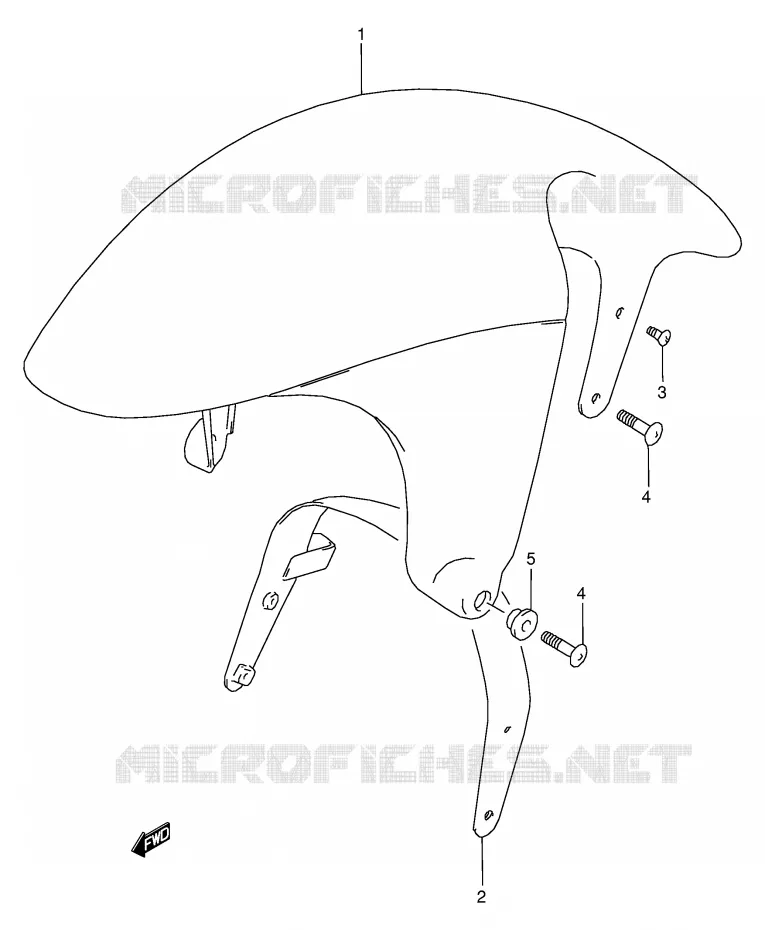 FRONT FENDER Suzuki MOTO 125 RG 1993  RG125FUP(E18)