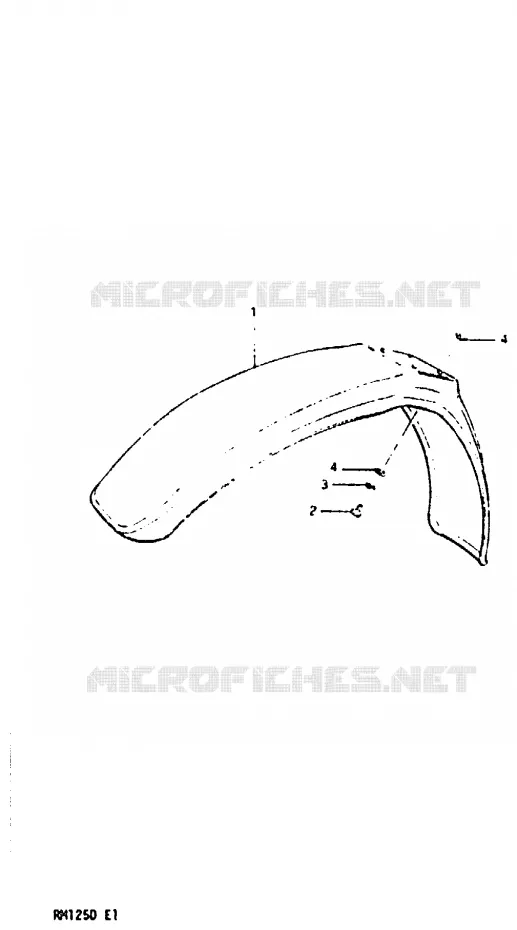 FRONT FENDER Suzuki MOTO 125 RM 1983  RM125D