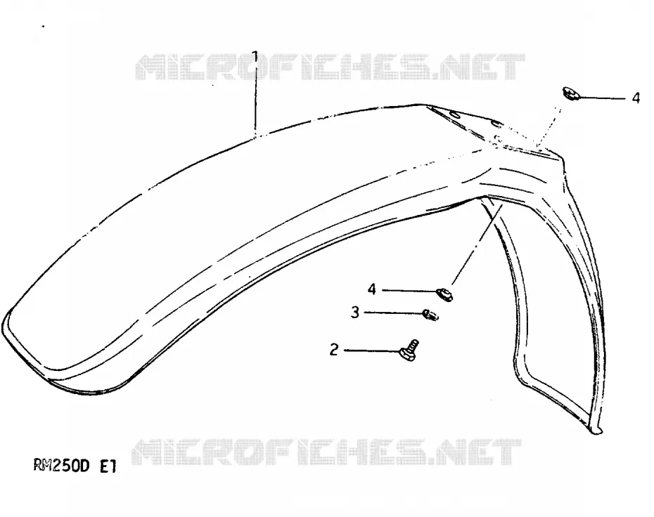 FRONT FENDER Suzuki MOTO 250 RM 1982  RM250Z(Z/D)