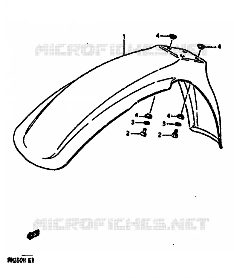 FRONT FENDER Suzuki MOTO 250 RM 1987  RM250H(G/H)