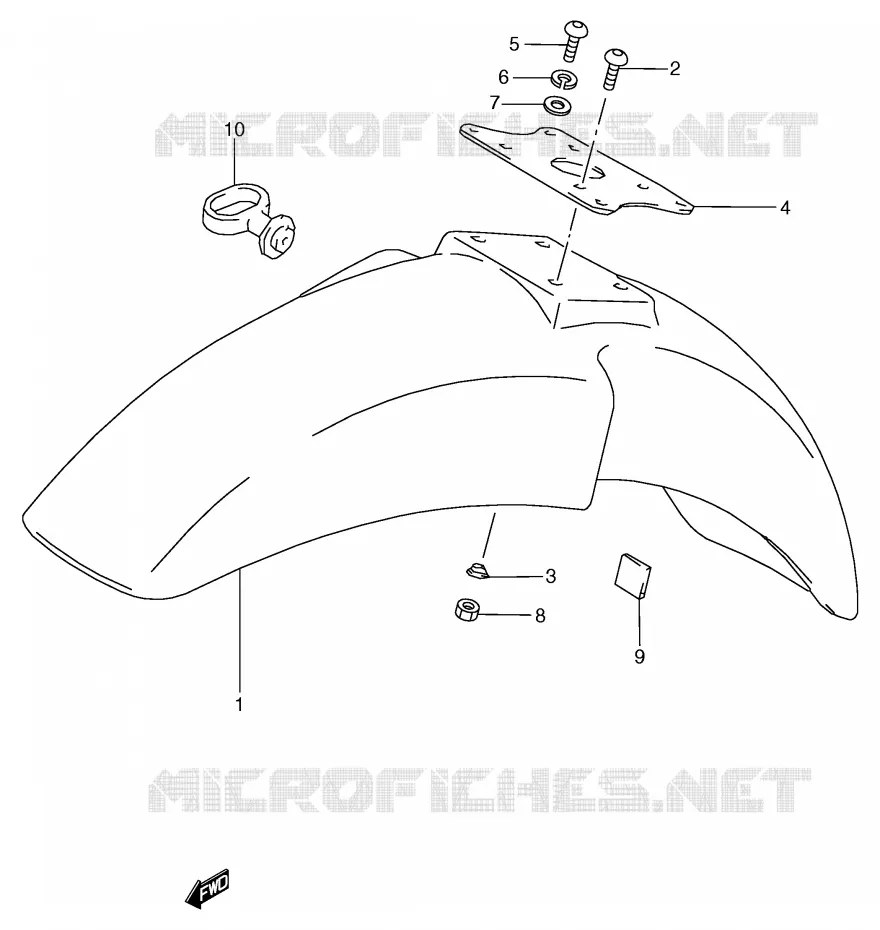FRONT FENDER Suzuki MOTO 80 RG 1988  RG80J(E4)