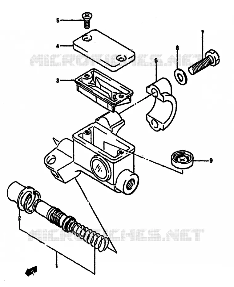 FRONT MASTER CYLINDER (MODEL F) Suzuki MOTO 125 RM 1984  RM125E(E/F)