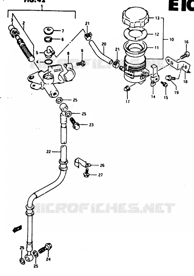 FRONT MASTER CYLINDER Suzuki MOTO 125 RG 1992  RG125FN(N/P/R)
