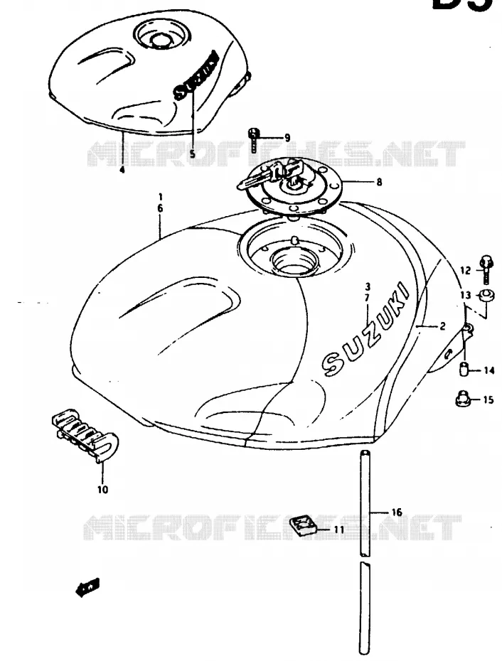 FUEL TANK Suzuki MOTO 125 RG 1992  RG125FUN(N/P/R)