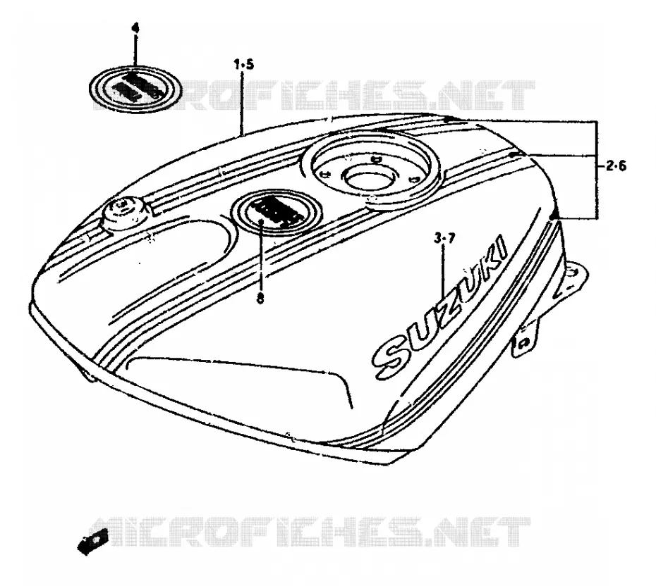 FUEL TANK Suzuki MOTO 250 RG 1991  RGV250LM