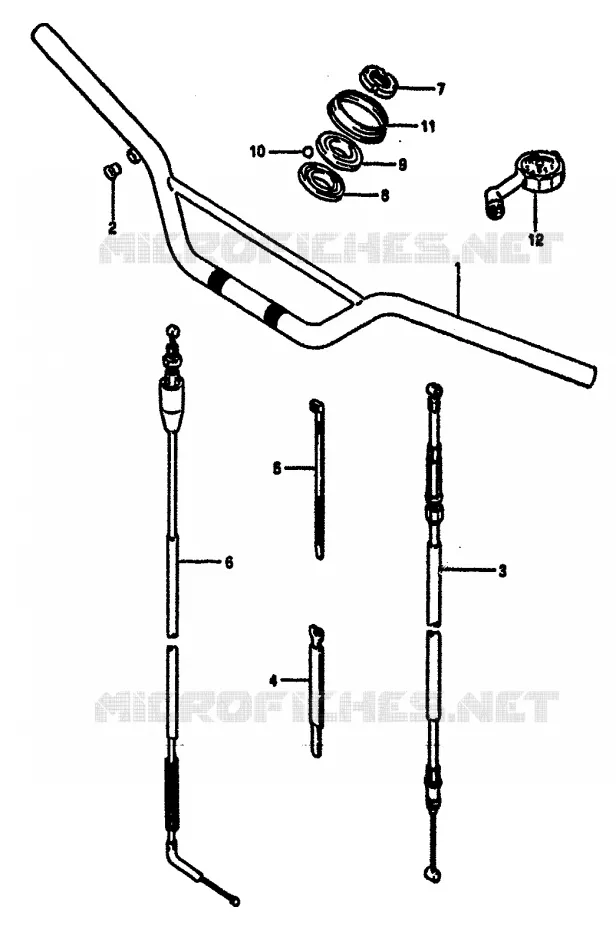 HANDLEBAR (MODEL F) Suzuki MOTO 125 RM 1984  RM125E(E/F)